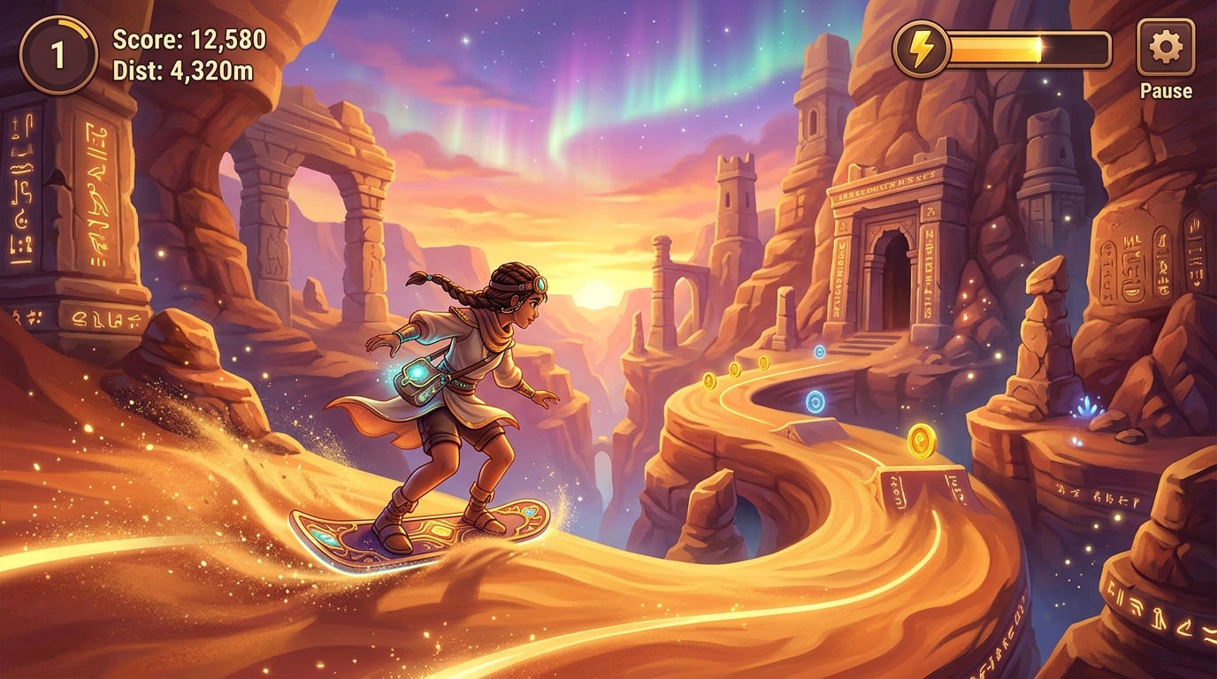 Alto's Odyssey - jeu de course dans le désert